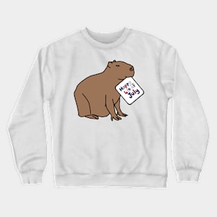 Happy 4th of July says Capybara Crewneck Sweatshirt